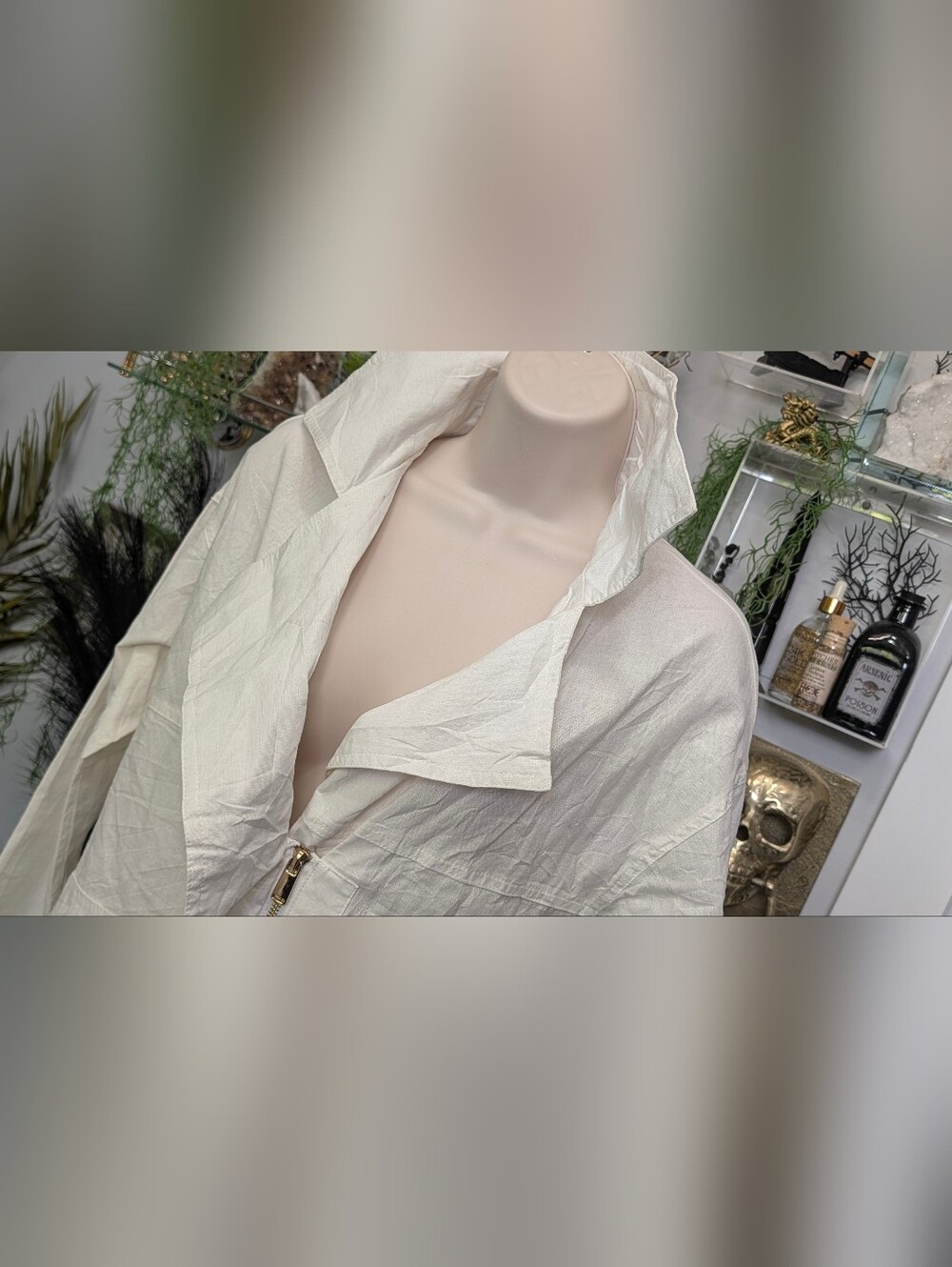 Fashion Nova "Still Workin'" Ivory Blazer Jacket SM NWT